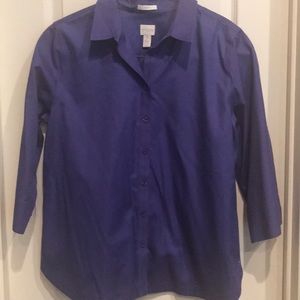 No iron Chico’ s size 3 button down shirt